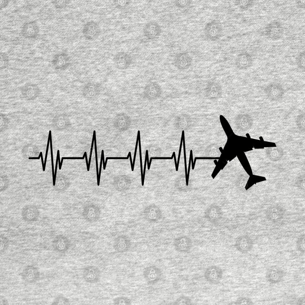 Airplane Pilot Heartbeat by KC Happy Shop